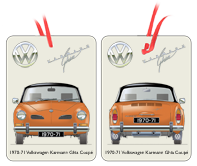 VW Karmann Ghia Coupe 1970-71 Air Freshener